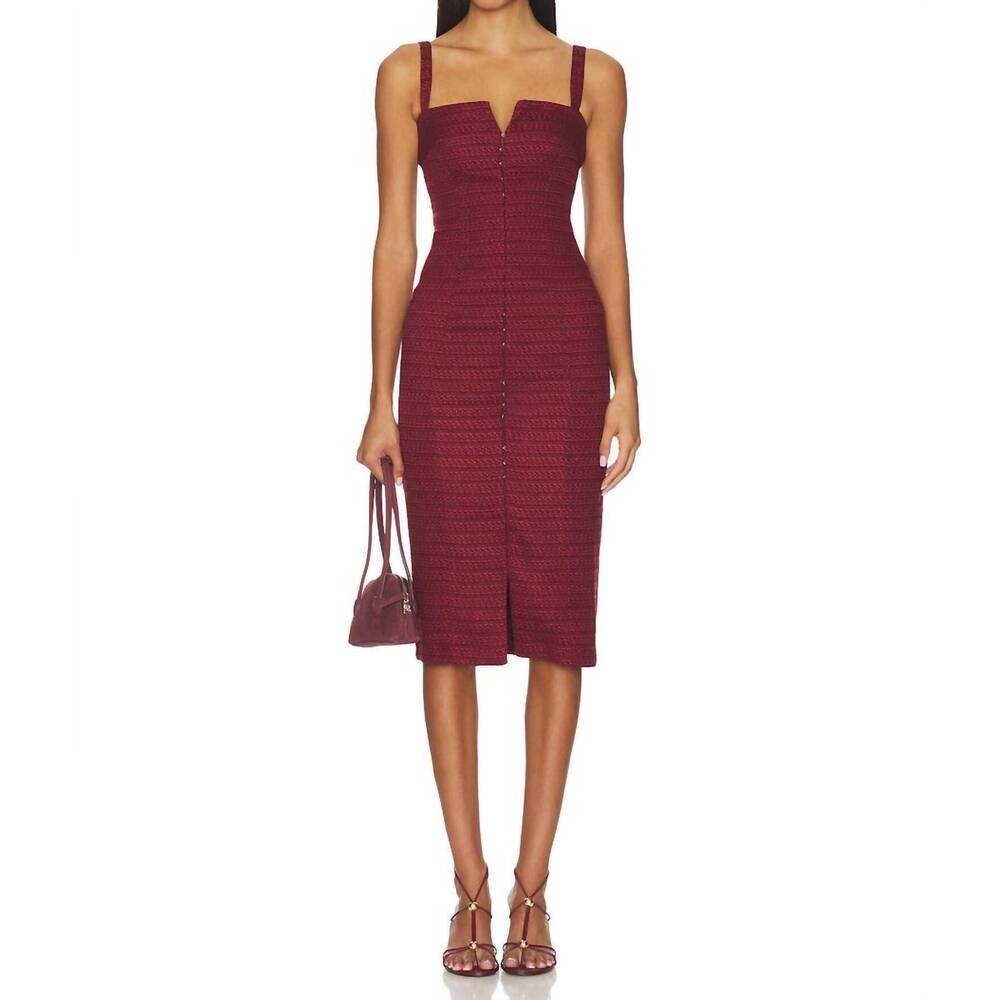 NEW AMANDA UPRICHARD tisha dress in russet